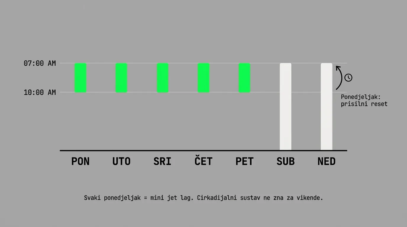 Socijalni jet lag — kasno buđenje vikendom resetira cirkadijalni ritam