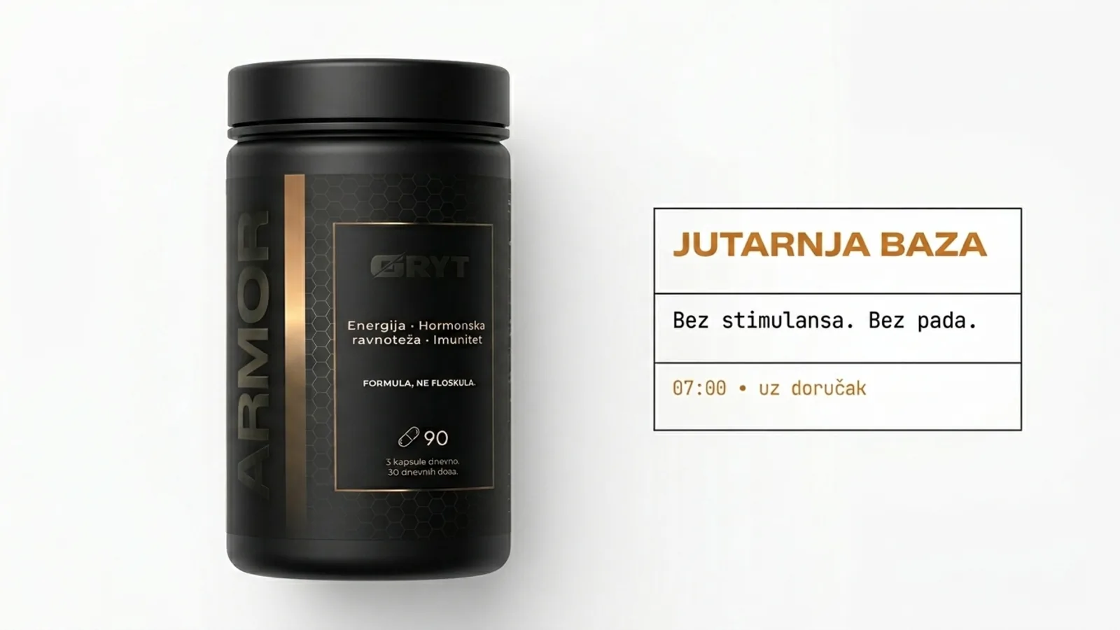 ARMOR – jutarnja baza za mušku vitalnost i energiju bez kofeina