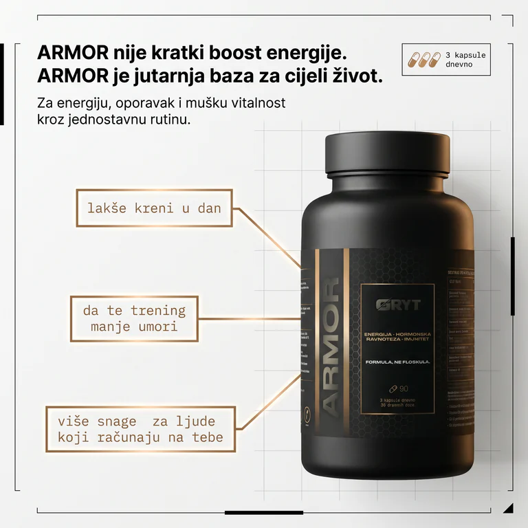 ARMOR jutarnja baza za energiju, trening i ljude koji računaju na tebe