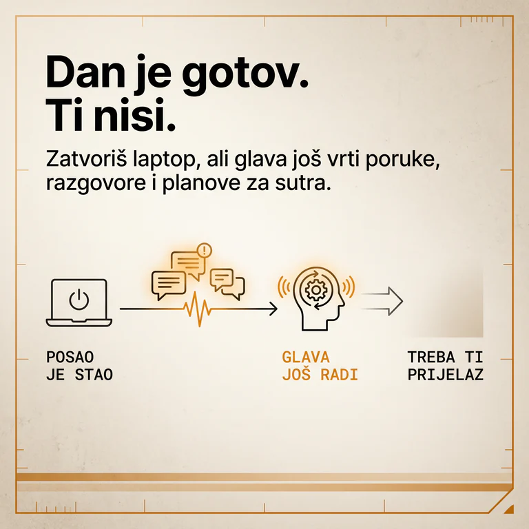 Dan je gotov, ali glava još radi i treba ti prijelaz u večer
