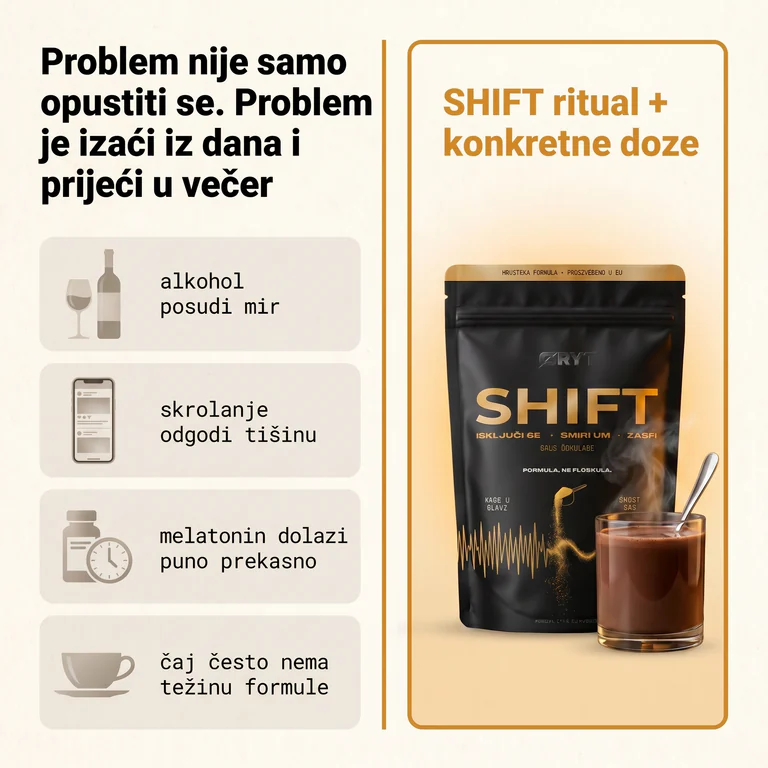 SHIFT ritual i konkretne doze umjesto alkohola, skrolanja, melatonina ili čaja